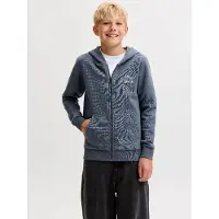 Jack & jones Junior Sudadera con cremallera navy / azul oscuro / greige / blanco