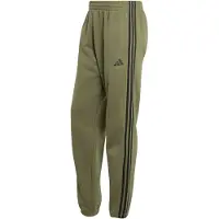 Adidas - Essentials 3-Stripes Fleece Tapered Cuffed Pants - Pantalones de deporte size S, oliva