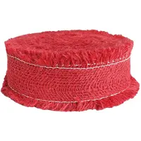 vidaXL Rollo de yute, 5 x 5000 cm, color rojo