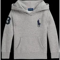 Ralph Lauren para niño. 322979316001 Sudadera de felpa con capucha y Big Pony gris (1.5años= 88/93), Casual, Algodón, moda infantil, Po