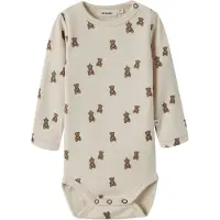 Lil´ Atelier Pijama entero/body marrón / blanco lana