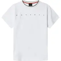 Hackett London para niño. HK5000063 Camiseta Hs Essential blanco (15Años= 170cm), Casual, Algodón, Manga corta, moda infantil, Hackett Londo