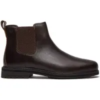 Timberland para hombre. TB0A42PGW011 Botines de piel Chelsea Stormbucks marrón oscuro (44), Plano, Ninguno, Casual, outlet 2026.