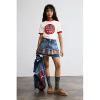 Desigual , Falda vaquera cuadros, NiñOs, Algodon, Azul, 7/8