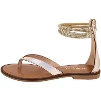 Les tropéziennes Sandalias 'Flache Ledersandalen „Les Hodixy“' oro