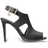 Michael Kors para mujer. 40T6HPMS4L Sandalias de Piel Harper negro (41), 5 a 8cm, Hebilla, Casual, Fiesta, outlet 2026.