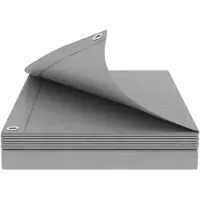 vidaXL Lona con ojales, gris claro, 4 x 5 metros, 90 g/m², de polietileno