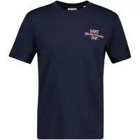 Gant para hombre. 2003459 Camiseta Gráfica marino (XXL), Casual, Algodón, Manga corta, outlet 2026.