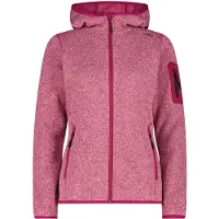 CMP - Women's Jacket Fix Hood Jacquard Knitted 3H19826 - Forro polar size 36, fucsia