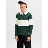 Jack & Jones Kids Junior Sudadera verde / blanco