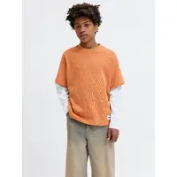 Jack & jones Junior Sudadera 'JCOECHO' naranja / blanco