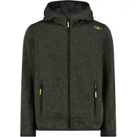 CMP - Boy's Jacket Fix Hood Jacquard Knitted - Forro polar size 116, oliva