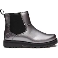 Timberland unisex para niños. TB0A6BJJANO1 Botines de piel Chelsea Courma Kid plateados (060 M = 22.5), Plata, Plano, Cremallera, Casual, mo