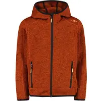 CMP - Boy's Jacket Fix Hood Jacquard Knitted - Forro polar size 98, rojo