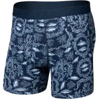 Saxx - Droptemp Cooling Cotton Boxer Brief Fly - Ropa interior de diario size XXL, azul