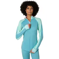 Kari Traa - Women's Mila Half Zip - Ropa interior merino size M, turquesa