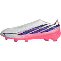 Adidas adidasBota de fútbol sin cordones F50 Hyperfast Pro césped natural seco 38 2/3 Cloud White / Solar Purple / Solar Turbo Unisex