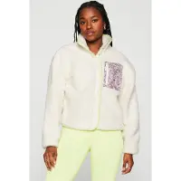 Fabletics Tahoe Teddy Jacket Bone/cosmic Splatter/morning Dew Talla: S REG | Chaquetas de Invierno Outlet | Mujer | Blanco