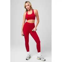 Fabletics Seamless High-waisted Houndstooth Legging Holly Berry/heated Talla: XL REG | Leotardos Outlet | Mujer