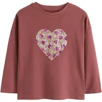 Next Camiseta marrón castaño / capuchino / lila