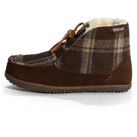 Minnetonka Botines con cordones 'Torrey' marrón / mostaza / gris / rojo oscuro