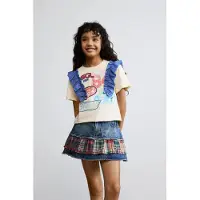 Desigual , Camiseta estampada volantes, NiñOs, Algodon, Blanco, 5/6