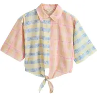 Next Blusa azul claro / amarillo pastel / rosa