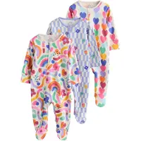 Next Pijama beige claro / verde claro / lila claro / rosa claro