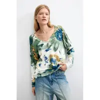 Desigual , Jersey Estampado Fino, Mujer, Blanco, L