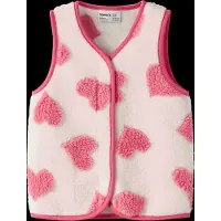 Name It Mini Chaleco frambuesa / blanco