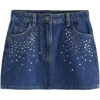 Next Falda azul denim / plata
