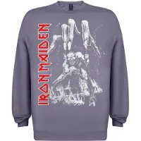 Iron Maiden Sudadera 'Number Of The Beast Hand Sweatshirt Sweatshirt' gris