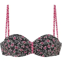 LASCANA Top de bikini rosa / negro / blanco