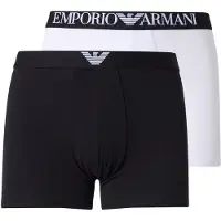 Emporio Armani Calzoncillo boxer negro / blanco