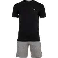 Emporio Armani Pijama corto gris moteado / negro