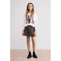 Desigual , Camiseta combinada gatos, NiñOs, Rojo, 7/8