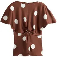 Next Blusa chocolate / blanco