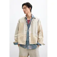 Desigual , Cazadora patchwork degradado, Hombre, Algodon, MarróN, XL