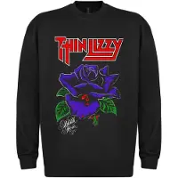 Rockshirts Sudadera 'Thin Lizzy Black Rose' negro