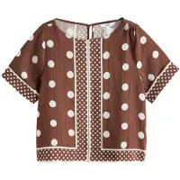 Next Blusa chocolate / blanco