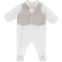 Chicco Pijama entero/body ecru / beige moteado