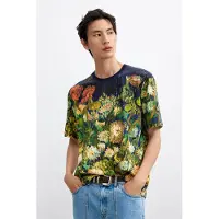 Desigual Camiseta verde / verde oscuro / rojo / negro