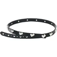 Desigual , Cinturón Corazones Piel, Cow Leather, Negro, 90