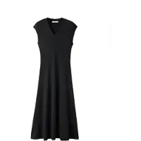 Mango Vestido de punto 'CANELONS' negro
