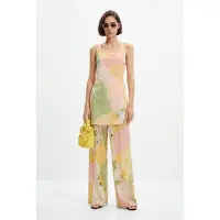 Desigual , Vestido corto flores, Poliester, XS
