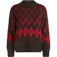 Barbour para mujer. LKN1832 Jersey Adina Fair Isle marrón (S), Casual, Multicolor, Algodón, Manga larga, outlet 2026.
