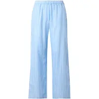 Lindex Pantalón de pijama azul claro / blanco