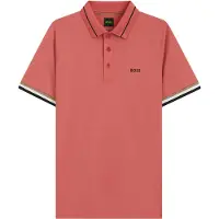 BOSS Camiseta funcional 'Court' oliva / altrosa / negro / blanco