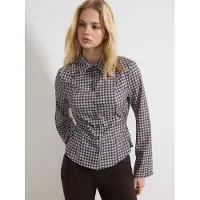 Trendyol Blusa azul claro / berenjena / malva