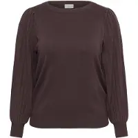 KAFFE CURVE Jersey 'Loni ' marrón oscuro